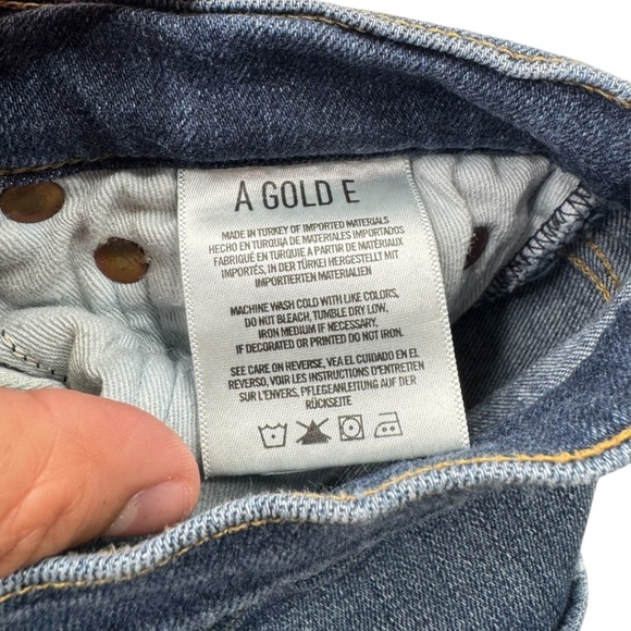 Agolde Jeans Dark Wash High Rise Distressed Skinny Denim Jeans 26 - Picture 4 of 13